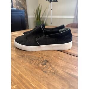 Vionic Splendid Midi Holiday Black Velvet Slip On Sneakers Size 7 Loafers Shoes